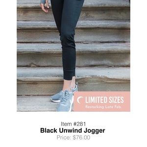 Zyia Black Unwind Joggers